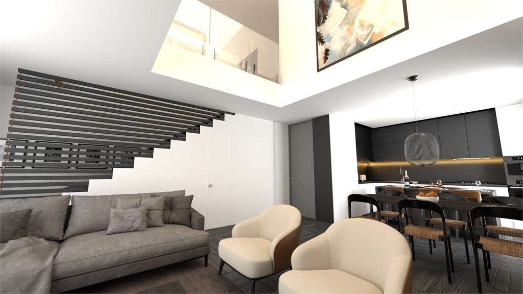 Un'immagine che ritrae design d'interni, pavimentazione, mobilia, pavimento e soffitto.